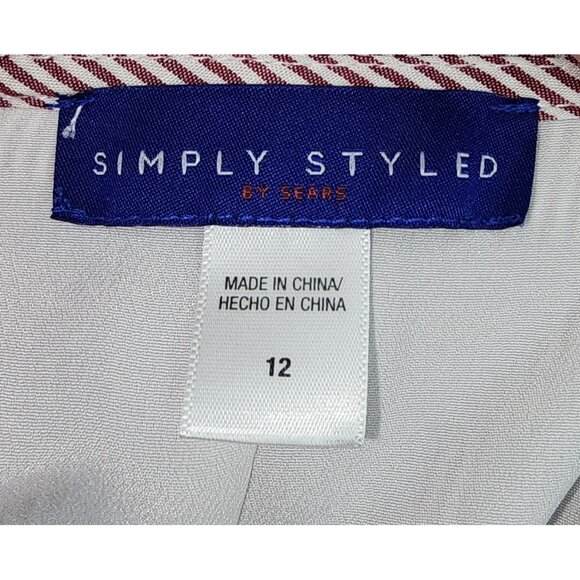 Women's Simply Styled by Sears Striped Maxi Long Dress Size 12 Ruffle Sleeve - Picture 7 of 8